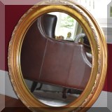 DM04. Round gilt mirror. 